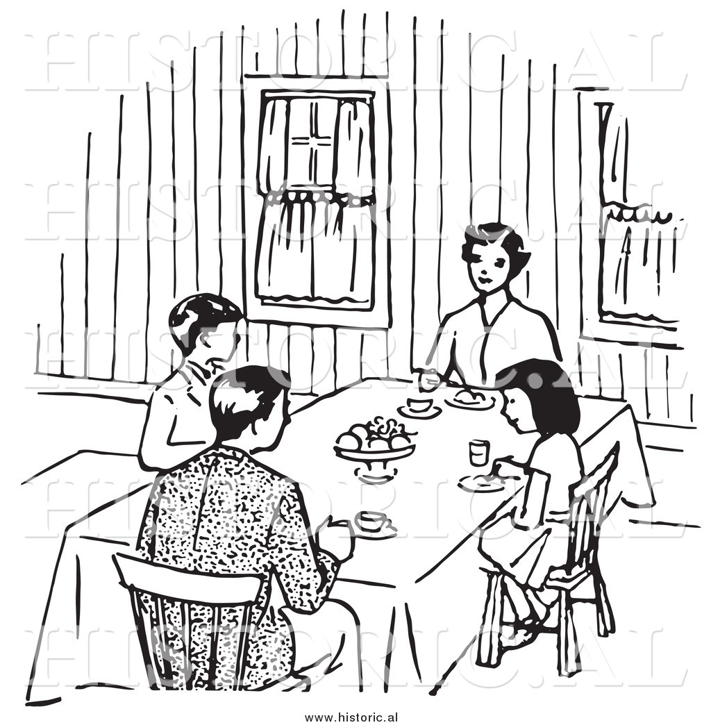 dining room clipart black and white - photo #37