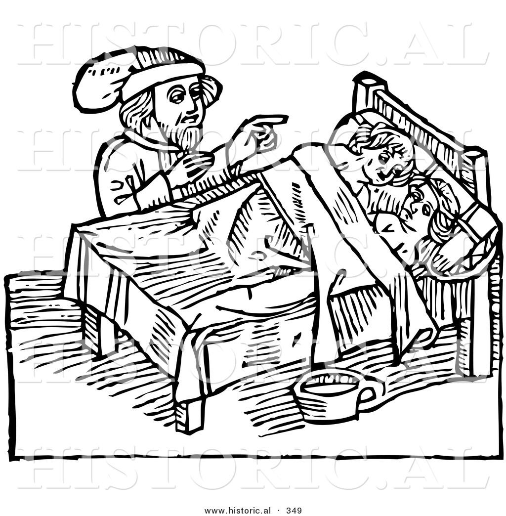 Historical Vector Illustration Of A Man Supervising A