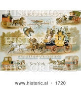 Historical Illustration of a Horse Drawn Carriages by Al
