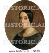 Historical Illustration of a Portrait of Amelina Dufaud Bouguereau by William-Adolphe Bouguereau by Al