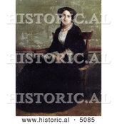 Historical Illustration of a Portrait of Genevieve Bouguereau by Al