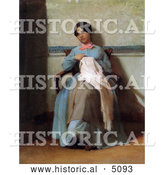 Historical Illustration of a Portrait of Leonie Bouguereau by William-Adolphe Bouguereau by Al