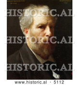 Historical Illustration of a Self-Portrait Presented to M. Sage by William-Adolphe Bouguereau by Al