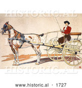 Historical Illustration of a Woman Riding in a Coach by Al