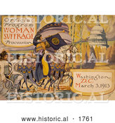 Historical Illustration of an Official Program - Woman Suffrage Procession, Washington, D.C. March 3, 1913 by Al