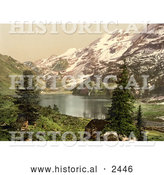 Historical Illustration of Engstlen Lake in Switzerland by Al