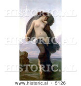 Historical Illustration of Evening Mood or Humeur Nocturne by William-Adolphe Bouguereau by Al