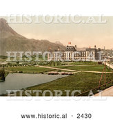 Historical Illustration of Kursaal Hotel in Switzerland by Al
