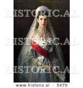 Historical Illustration of Maria Feodorovna of Russia Portrait by Al