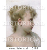 Historical Illustration of Profile of a Little Blond Girl, by William-Adolphe Bouguereau by Al