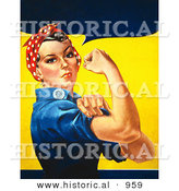 Historical Illustration of Rosie the Riveter Without Text by Al