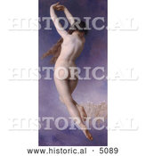 Historical Illustration of the Back Side of a Nude Woman, Lost Pleiad by William-Adolphe Bouguereau by Al