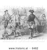 Historical Illustration of the Capture of John Andre 1780 - Black and White by Al