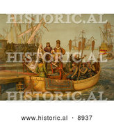 Historical Illustration of the First Voyage 1492 by Al