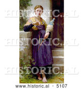Historical Illustration of the Spinner by William-Adolphe Bouguereau by Al