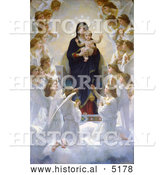 Historical Illustration of the Virgin with Angels by William-Adolphe Bouguereau by Al