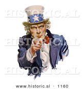 Historical Illustration of Uncle Sam Pointing at You by Al