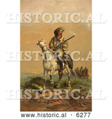 Historical Illustration of William F Cody (Buffalo Bill) by Al