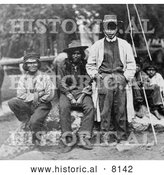 Historical Image of a Group of Piute Native American Indians - Black and White by Al