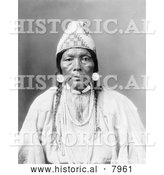 Historical Image of Daughter of Chief Kamakur, a Native American Indian 1915 - Black and White by Al