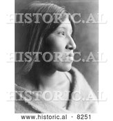Historical Image of Desert Cahuilla Woman 1924 - Black and White Version by Al