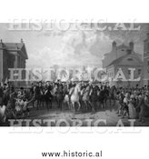 Historical Image of George Washington 1783 - American Revolutionary War - Black and White by Al