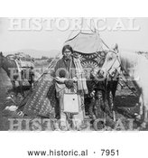Historical Image of I-ah-to-tonah, or Little Indian Woman Mountain 1909 - Black and White by Al