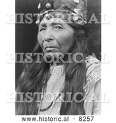 Historical Image of Klamath Woman 1923 - Black and White Version by Al