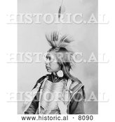 September 23rd, 2013: Historical Image of Native American Indian Klickitat Brave 1899 - Black and White by Al