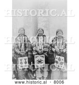 October 2nd, 2013: Historical Image of Three Wasco Native American Indian Women 1902 - Black and White by Al