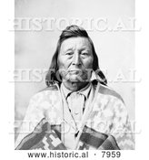 Historical Image of Wa-nik-noote, a Native American Indian 1899 - Black and White by Al