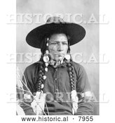 Historical Image of Wasco Native American Indian 1903 - Black and White by Al