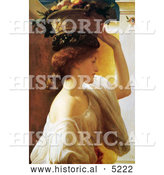 Historical Painting of a Girl Carrying a Basket of Fruit on Her Head, by Frederic Lord Leighton by Al