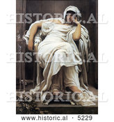 Historical Painting of a Woman Seated in a Chair, Faticida by Frederic Lord Leighton by Al