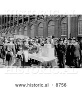 Historical Photo of a Hot Dog Stand at Ebbets Field 1920 - Black and White Version by Al