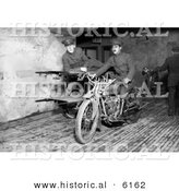 Historical Photo of American Soldiers Using a Motorcycle Ambulance - Black and White Version by Al