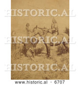 Historical Photo of an Ute Warrior and Bride 1874 by Al