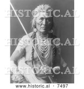 December 13th, 2013: Historical Photo of Apsaroke Indian Man Named Wolf 1908 - Black and White by Al
