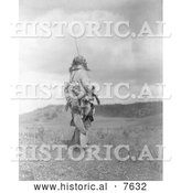 Historical Photo of Atsina Man Holding Rifle 1908 - Black and White by Al