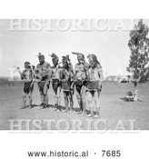Historical Photo of Bear Medicine Men 1908 - Black and White by Al