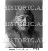 Historical Photo of Bears Teeth, Arikara Native Man 1908 - Black and White by Al