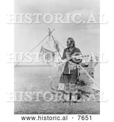 Historical Photo of Blackfoot Man 1927 - Black and White by Al