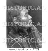 Historical Photo of Chinook Woman’s Profile 1910 - Black and White by Al