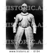 Historical Photo of Christopher Columbus' Armour Suit - Black and White Version by Al