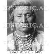 Historical Photo of Crow Indian Man Called Chief Child 1908 - Black and White by Al