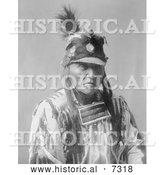 December 13th, 2013: Historical Photo of Crow Native American Man Called Forked Iron 1908 - Black and White by Al