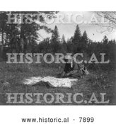 Historical Photo of Drying Piahe 1909 - Black and White by Al