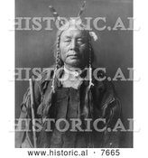 Historical Photo of Eagle Child, Atsina Indian Man 1908 - Black and White by Al