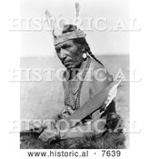 November 25th, 2013: Historical Photo of Fat Horse, Native American Man - Black and White by Al