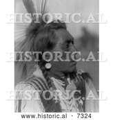 December 13th, 2013: Historical Photo of Hidatsa Native American Man Called Rabbit Head 1908 - Black and White by Al
